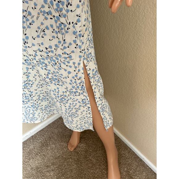 Juniors' Speechless Side Slit Maxi Dress floral print blue/white corset top SZ M - Picture 8 of 8